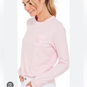 NWT Small Pink Long Sleeve Vineyard Vines Mother’s Day Front Pocket Tee